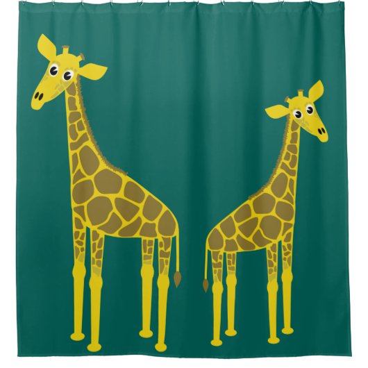 Zwei Giraffen Duschvorhang (Vorderseite)