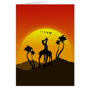 Zwei Giraffen in Liebe bei Sonnenuntergang an eine