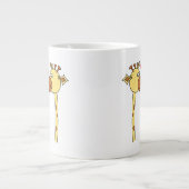 Zwei Giraffen mit den Herzen der roten Liebe. Cart Jumbo-Tasse (Vorderseite)