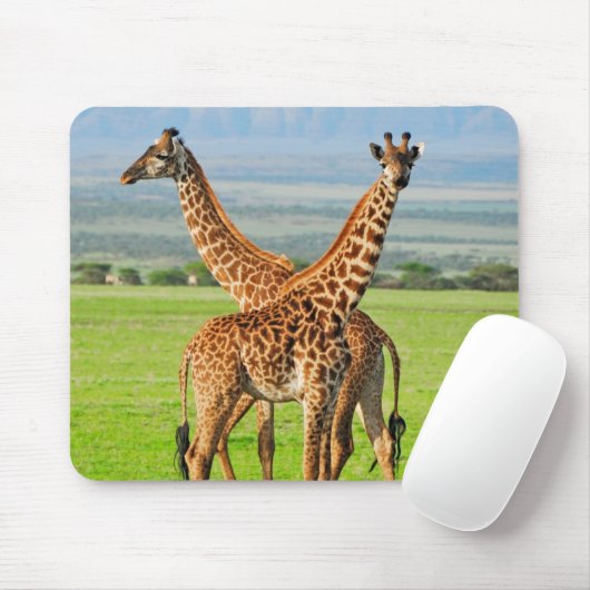 Zwei Giraffen Mousepad (Mit Mouse)
