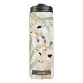 Zwei Giraffen Watercolor Light Greige Thermosbecher (Vorderseite)