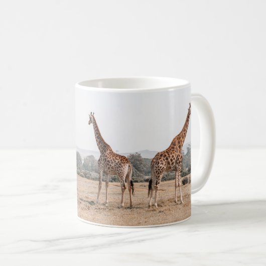 ZWEI GIRAFFES KAFFEETASSE (VorderseiteRechts)