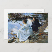 Zwei Girls Fischen von John Singer Sargent Postkarte (Vorne/Hinten)