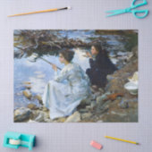 Zwei Girls Fischen von John Singer Sargent Seidenpapier (Basteln)