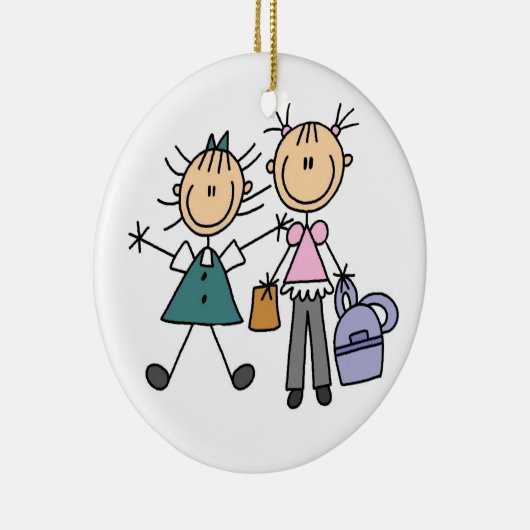 Zwei Girls Ornament (Rechts)