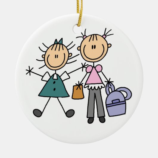 Zwei Girls Ornament (Vorne)