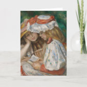 Zwei Girls Reading, Auguste Renoir Art Karte (Vorderseite)