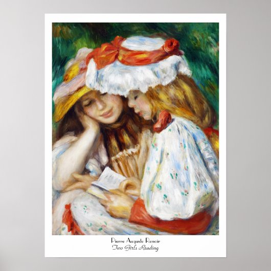 Zwei Girls Reading Pierre Auguste Renoir Gemälde Poster (Vorne)