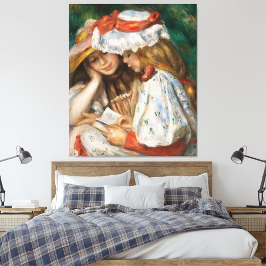 Zwei Girls Reading von Pierre-Auguste Leinwanddruck (Insitu (Schlafzimmer))