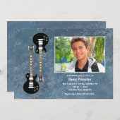 Zwei Gitarren-Foto-Einladung Einladung (Vorne/Hinten)