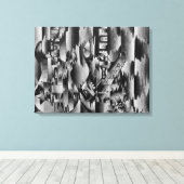 Zwei Gitarren gezeichnet in Bleistift Leinwanddruck (Insitu (Holzboden))