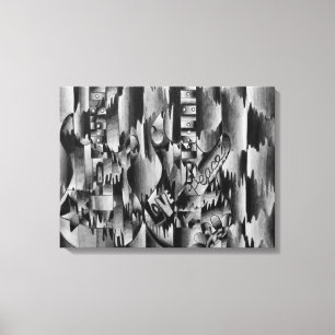 Zwei Gitarren gezeichnet in Bleistift Leinwanddruck