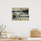 Zwei Gitarren Poster (Küche)