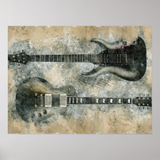 Zwei Gitarren Poster