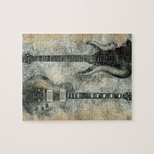 Zwei Gitarren Puzzle (Horizontal)