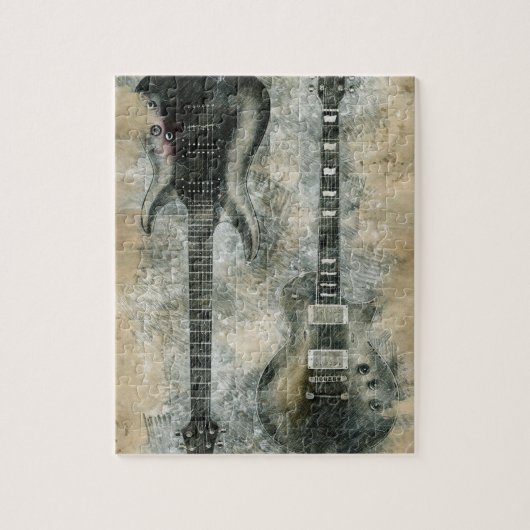 Zwei Gitarren Puzzle (Vertikal)