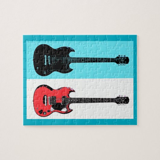 Zwei Gitarren Puzzle (Horizontal)