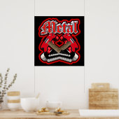 Zwei Gitarren überqueren Poster (Küche)