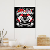 Zwei Gitarren überqueren Poster (Küche)