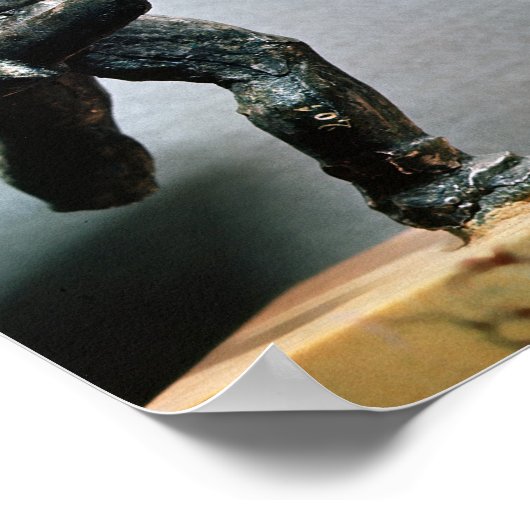 Zwei Gladiatoren im Kampf Poster (Ecke)