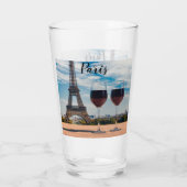 Zwei Glas Wein mit Eiffelturm (Rückseite)