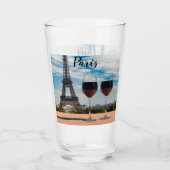 Zwei Glas Wein mit Eiffelturm (Vorderseite)