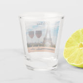 Zwei Glas Wein mit Eiffelturm (Rückseite)