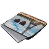 Zwei Glas Wein mit Eiffelturm Laptopschutzhülle (Vorne Knopf)