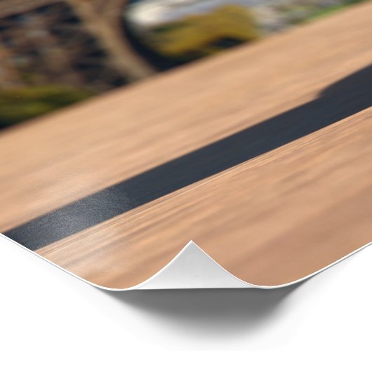 Zwei Glas Wein mit Eiffelturm Poster (Ecke)