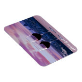 Zwei Gläser Rotwein auf der Silhouette von Florenz Magnet (Rechte Seite)