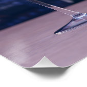 Zwei Gläser Rotwein auf der Silhouette von Florenz Poster (Ecke)