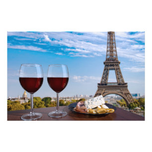 Zwei Gläser Wein im Café von Paris Fotodruck