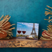 Zwei Gläser Wein im Café von Paris Fotoplatte (Seite)