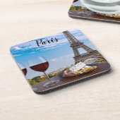 Zwei Gläser Wein im Café von Paris Getränkeuntersetzer (Linke Seite)