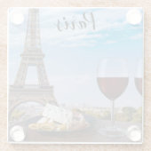 Zwei Gläser Wein im Café von Paris Glasuntersetzer (Rückseite)