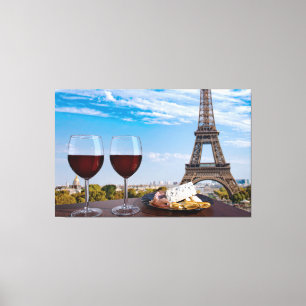 Zwei Gläser Wein im Café von Paris Leinwanddruck