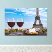 Zwei Gläser Wein im Café von Paris Leinwanddruck (Insitu (Holzboden))