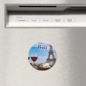 Zwei Gläser Wein im Café von Paris Magnet (In Situ (Geschirrspüler))