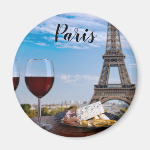 Zwei Gläser Wein im Café von Paris Magnet