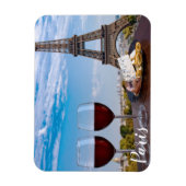Zwei Gläser Wein im Café von Paris Magnet (Vertikal)