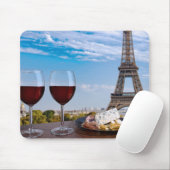 Zwei Gläser Wein im Café von Paris Mousepad (Mit Mouse)
