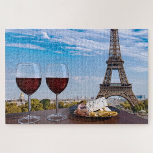Zwei Gläser Wein im Café von Paris Puzzle (Horizontal)
