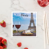 Zwei Gläser Wein im Café von Paris Serviette (Beispiel)