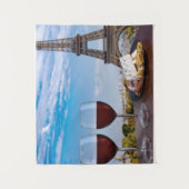 Zwei Gläser Wein im Café von Paris Wandteppich (Vorderseite)