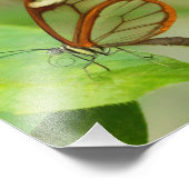 Zwei gläserne Schmetterlinge Fotodruck (Ecke)
