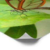Zwei gläserne Schmetterlinge Poster (Ecke)