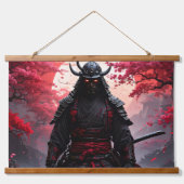Zwei gleiche Samurai Wandteppich Mit Holzrahmen (Vorderseite 2)