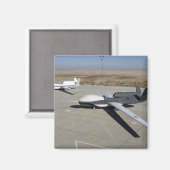 Zwei globale Falken parken auf einer Rampe Magnet (Vorderseite/Rückseite)