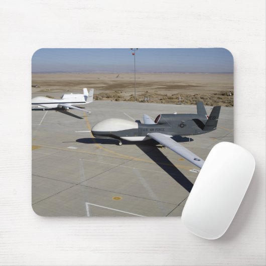 Zwei globale Falken parken auf einer Rampe Mousepad (Mit Mouse)