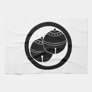 Zwei Glocken in einem Kreis Geschirrtuch